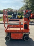 JLG MANLIFT MODEL 1230ES, ELECTRIC, APPROX MAX PLATFORM HEIGHT 12FT, NON MARKING TIRES, BUILT IN ...