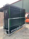 UNUSED GALVANIZED STEEL FENCE MODEL FEN20, APPROX 10FT L x 7FT H , APPROX 20PCS FENCE PANELS & AP...