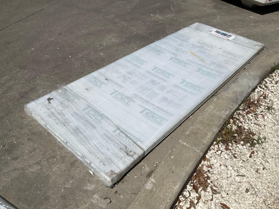 UNUSED MULTIWALL CLEAR POLYCARBONATE PANELS, APPROX 10 PANELS, APPROX 35in x 8FT