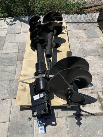 PALLET OF ( 3 ) UNUSED VICSEC 2025 AUGER FOR EXCAVATOR, APPROX 8in / 12in & 16in, FITS 1-3TON EXC...