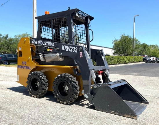 2025 UNUSED CFG INDUSTRIAL SKID STEER LOADER MODEL KRW232, GAS POWERED