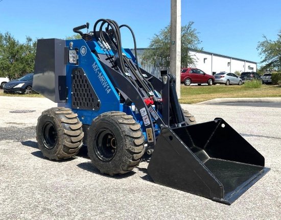 UNUSED 2022 AGT SKID STEER LOADER MODEL MX-MRW14, GAS POWERED, ELECTRIC START, RUBBER TRACKS