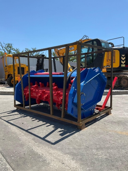 UNUSED 2025 AGT STANDARD FLOW FORESTRY DRUM MULCHER MODEL SSMF81 ATTACHMENT FOR UNIVERSAL SKID ST...