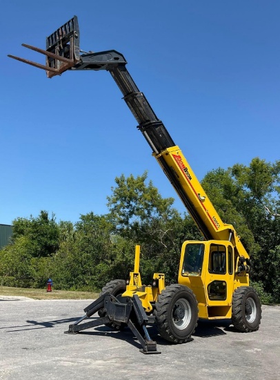 CARELIFTTELEHANDLER MODEL ZB1005-44, DIESEL, ENCLOSED CAB, APPROX MAX CAPACITY 10,000LBS, MAX LIFT