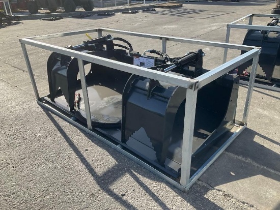 UNUSED 2025 WOLVERINE GRAPPLE BUCKET ATTACHMENT MODEL GB-11-72W FOR UNIVERSAL SKID STEER ( PLEASE...