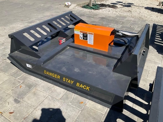 UNUSED 2025 WOLVERINE BRUSH CUTTER ATTACHMENT MODEL BC-13-72W FOR UNIVERSAL SKID STEER, APPROX 72in