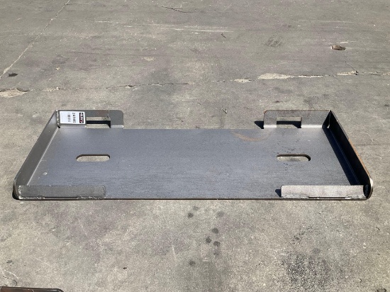 UNUSED 2025 MOUNTING PLATE FOR SKID STEER, APPROX 45in W
