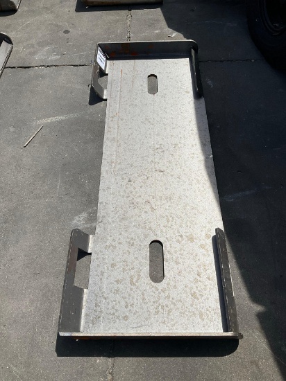 UNUSED 2025 MOUNTING PLATE FOR SKID STEER, APPROX 45in W