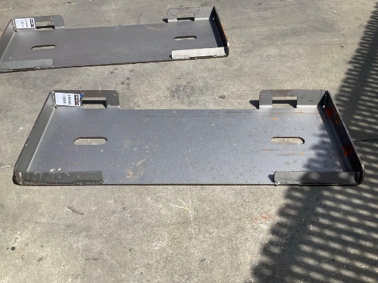UNUSED 2025 MOUNTING PLATE FOR SKID STEER, APPROX 45in W