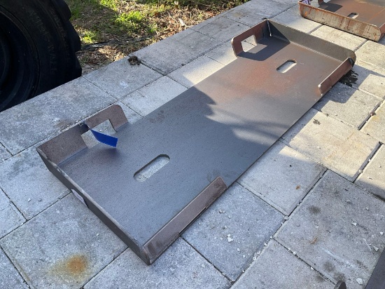 UNUSED 2025 MOUNTING PLATE FOR SKID STEER, APPROX 45in W