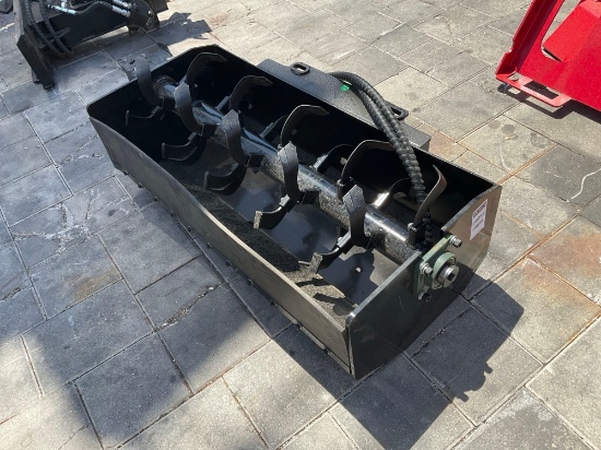 ( 1 ) UNUSED 2025GIYI ROTARY TILLER ATTACHMENT MODEL GY-XGJMINI SKID STEER, APPROX 40in L