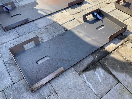 UNUSED 2025 MOUNTING PLATE FOR SKID STEER, APPROX 45in W