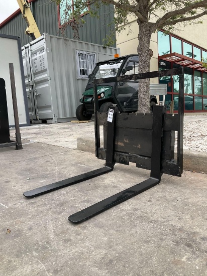 UNUSED 2025 FORKS ATTACHMENT FOR MINI SKID STEER, FORKS APPROX 25in W