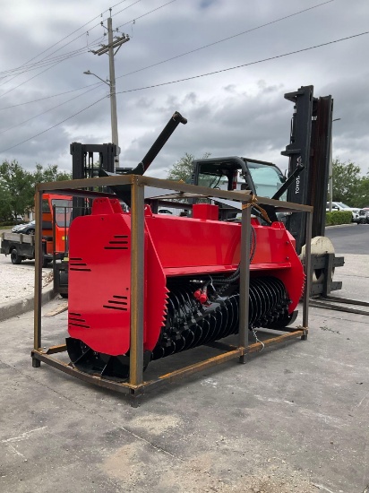 ( 1 ) UNUSED 2025GIYI MULCHER ATTACHMENT MODEL GY-72PRO FOR UNIVERSAL SKID STEER, APPROX OPERATING
