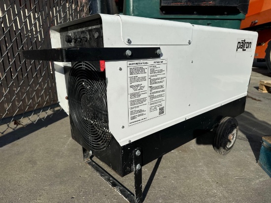 UNUSED PATRON 60E COMMERCIAL / INDUSTRIAL MOVABLE AIRHEATER, 480V, 3P, OUTPUT 24,000 / 48,000 / 60,