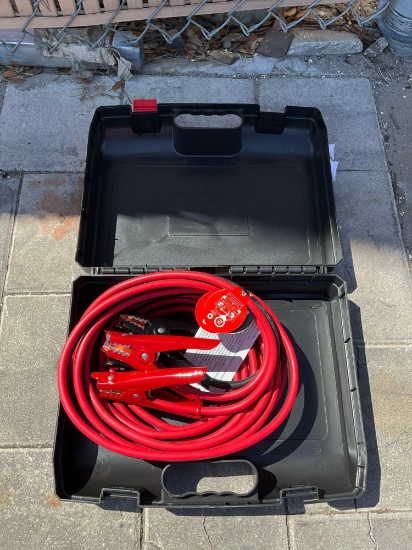 UNUSED BOOSTER CABLE IN CARRY CASE, 25FT, 4 GAUGE