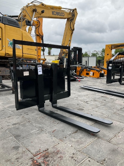 UNUSED 2025 FORKS ATTACHMENT FOR MINI SKID STEER, FORKS APPROX 25in W