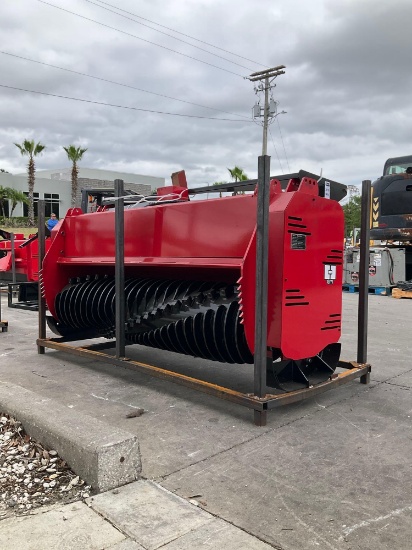 ( 1 ) UNUSED 2025GIYI MULCHER ATTACHMENT MODEL GY-72PRO FOR UNIVERSAL SKID STEER, APPROX OPERATING