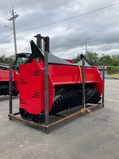 ( 1 ) UNUSED 2025GIYI MULCHER ATTACHMENT MODEL GY-72PRO FOR UNIVERSAL SKID STEER, APPROX OPERATING