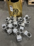 BAG OF ASSORTED ALUMINUM SPEED RAIL COUPLERS, APPROX 16TOTAL IN BAG