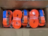 UNUSED ZYM 1.5in X 27FT RATCHET STRAPS, APPROX 10PCS IN BOX
