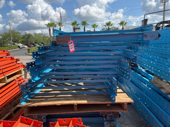 ( 1 ) PALLET OF UPRIGHTS FOR PALLET RACKING, APPROX 13TOTAL, APPROX 11FT L x 42in W