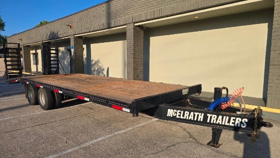 2022 MCELRATH TRAILER MODEL 8.525T21T, APPROX 20 FT L DECK W/ 5FT RAMPS, AIRBRAKES