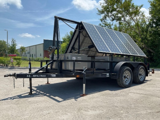 HOLT SOALR /GENERATOR TRAILER, APPROX GVWR 5000, OGRE ENERGY SOLAR PANELS , STABILIZING JACKS, BILL