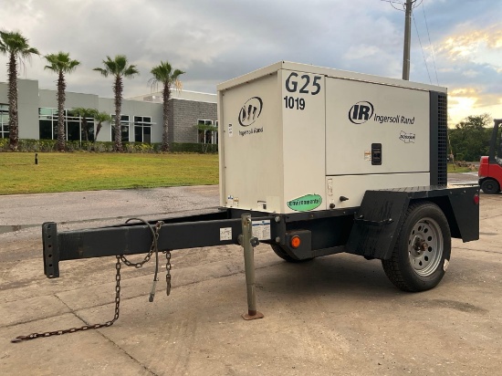 2012 DOOSAN INFRACORE PORTABLE POWER GENERATOR MODEL G25WMI-2A-T4I, TRAILER MOUNTED, DIESEL , BIL...