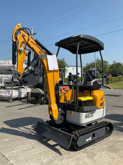 UNUSED 2025 IR MINI EXCAVATOR MODEL IRE20, KUBOTA DIESEL,RUBBER TRACKS,PUSH BLADE,BUCKET