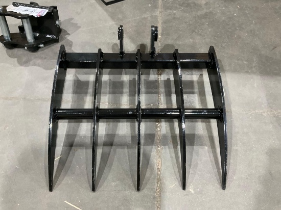 ( 1 ) UNUSED 2025 VICSEC RAKE ATTACHMENT FOR EXCAVATOR, FITS 1-3TON EXCAVATOR