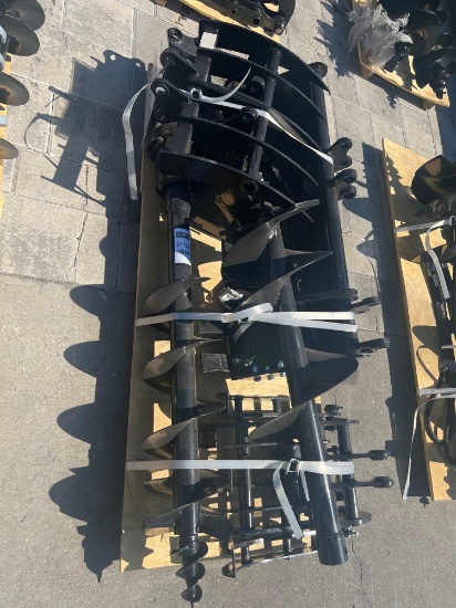 NEW/UNUSED EXCAVATOR ATTACHMENT PACKAGE, QTY 8) PIECES INCLUDE RAKE, RIPPER, GRABER, ASSORTED