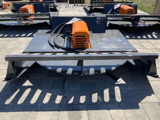UNUSED 2025 WOLVERINE BRUSH CUTTER ATTACHMENT MODEL BC-13-72W FOR UNIVERSAL SKID STEER, APPROX 72in