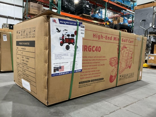 UNUSED IRGC40 3WHEEL MINI GOLF CART, ELECTRIC, 3-SPEED ADJUSTABLE, LED SMART OPERATION SCREEN