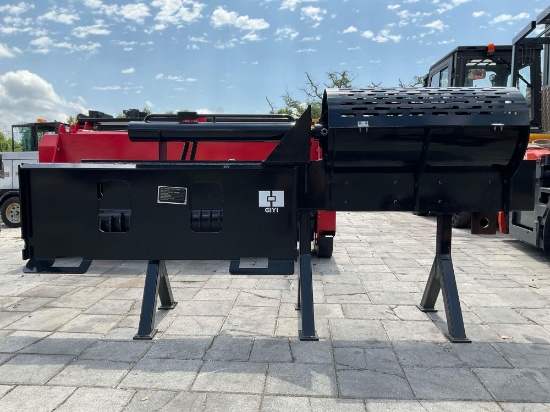 UNUSED 2024 WOOD CHIPPER MODEL SW58 FOR SKID STEER, APPROX WOOD LENGTH 22in, APPROX WOOD DIA 13in