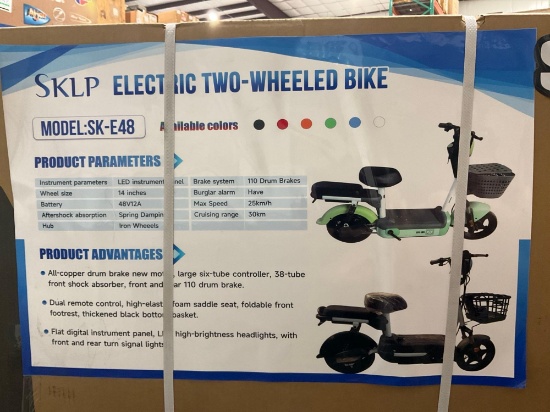 UNUSED 2025 SKLP ELECTRIC TWO WHEELED SCOOTERMODEL SK-E48