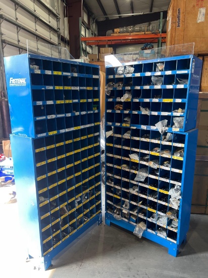 ( 2 ) FASTENAL METAL INDUSTRIAL PARTS CABINETS; APPROXIMATELY 34 IN L X 12 IN W X 72 IN T; CONTENTS