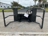 UNUSED 2025 BALE SQUEEZE HYDRAULIC ADJUSTABLE ATTACHMENT MODEL BSH-12-75D FOR UNIVERSAL SKID STEER