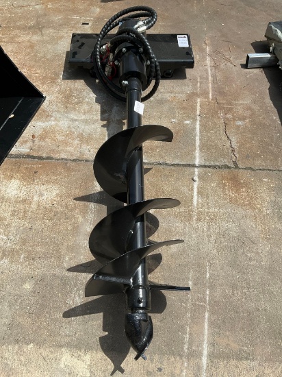 UNUSED AUGER ATTACHMENT FOR MINI SKID STEER, APPROX 12in DIA