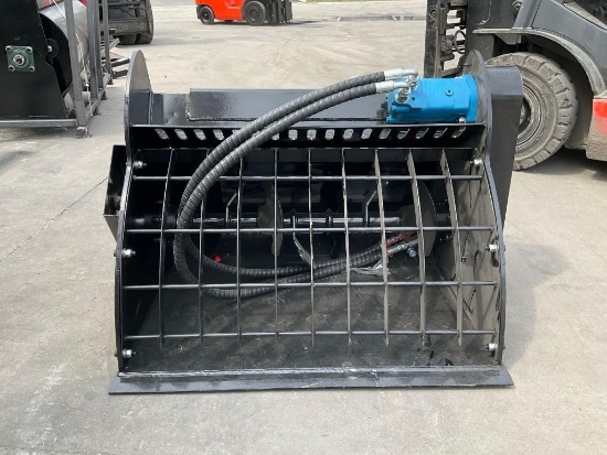 UNUSED 2025 GIYI MIXING BUCKET ATTACHMENT MODEL GY-JBD FOR MINI SKID STEER, APPROX 32in W