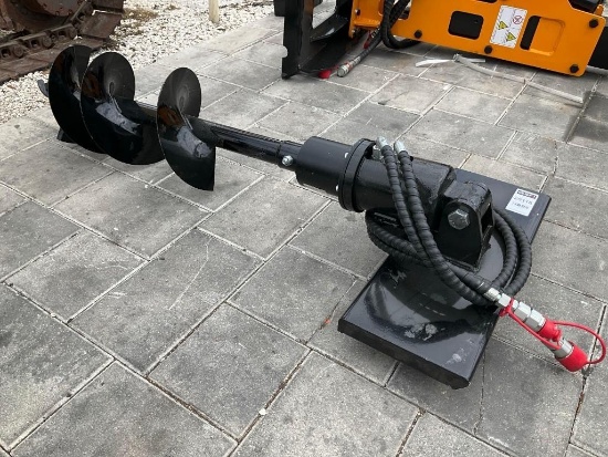 UNUSED AUGER ATTACHMENT FOR MINI SKID STEER, APPROX 12in DIA