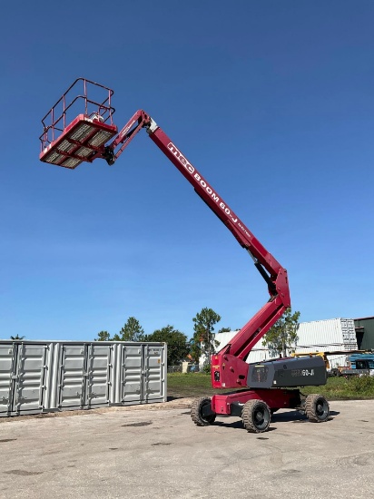 2016 MEC 60J BOOM LIFT, 72V ELECTRIC W/ YAMAR DIESEL, APPROX MAX PLATFORM HEIGHT 60FT
