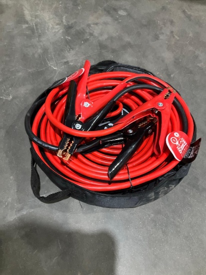 UNUSED TOP DC JUMPER CABLES, 4 GAUGE, APPROX 25FT