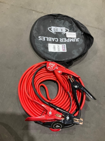 UNUSED TOP DC JUMPER CABLES, 4 GAUGE, APPROX 25FT