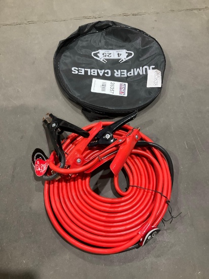 UNUSED TOP DC JUMPER CABLES, 4 GAUGE, APPROX 25FT