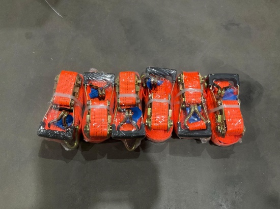UNUSED ZYM 2in X 27FT RATCHET STRAPS, APPROX 10PCS IN BOX