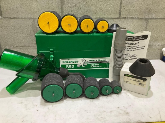 GREENLEE MIGHTY MOUSER FISH TAPE BLOWGUN KIT MODEL 592; PRODUCT AS PICTURED