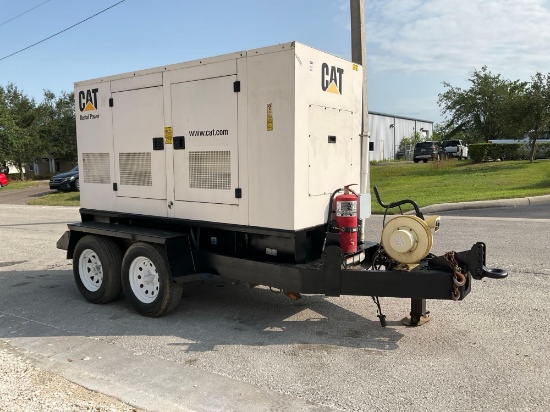 CATERPILLAR GENERATOR MODEL XQ45-2, DIESEL,TRAILER MOUNTED, APPROX RATED STANDYBYKVA 56 / 45KW,