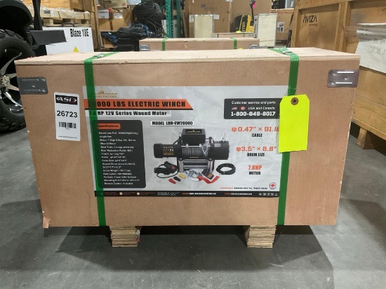 UNUSED LANDHONOR 20,000LBS ELECTRIC WINCH MODEL LHR-EW20000