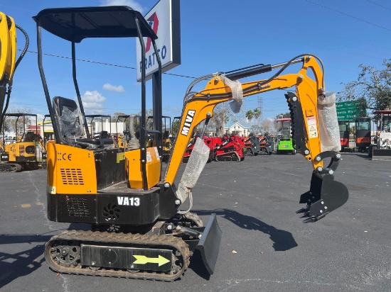 2024 MIVA VA13 EXCAVATOR, RUBBER TRACKS, AUX. HYDRAULICS, MANUAL THUMB, BUCKET, 21521